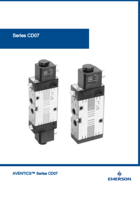 AVENTICS CD07 CATALOG CD07 SERIES: 3/2-DIRECTIONAL VALVES